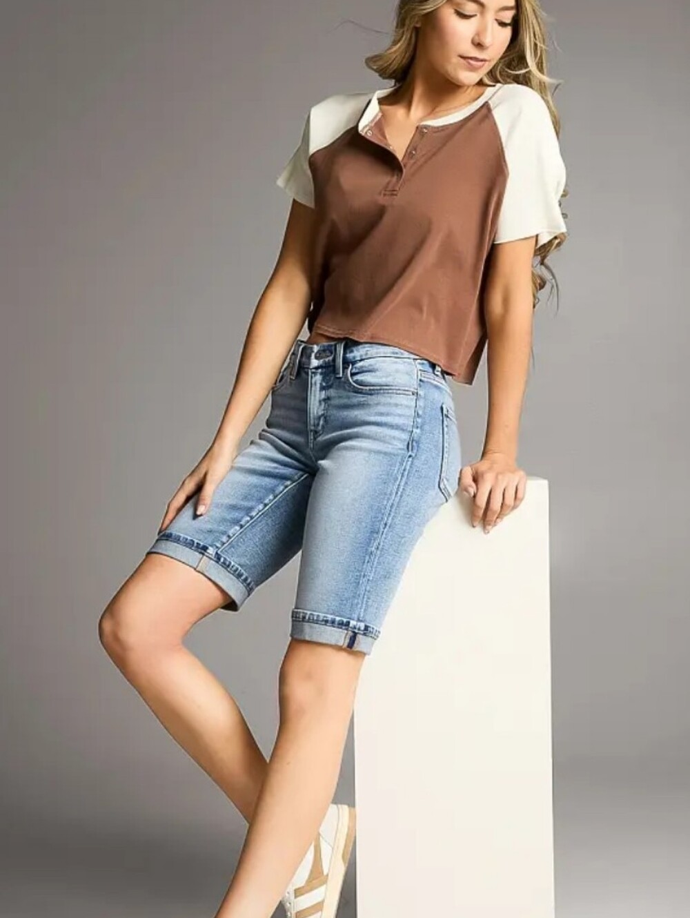 BKE Payton Denim Bermuda Shorts